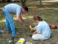 Greg H. and Anne Amanda installing pressure transducers